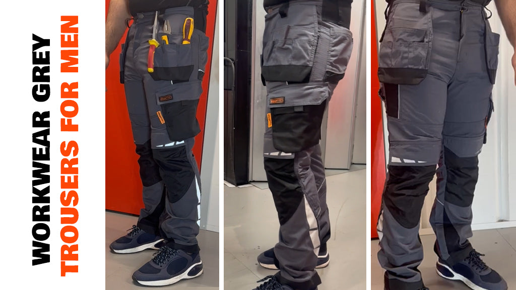 Workwear Grey Trousers for Men