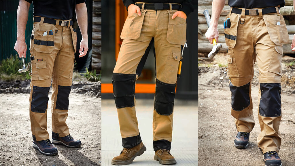 WrightFits Heavy Duty Khaki Work Trousers