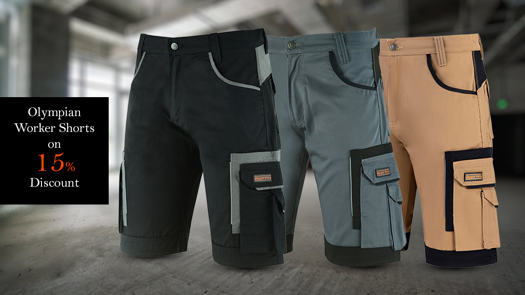 Men’s Shorts Sale, Grab Olympian Worker Shorts on 15% Discount