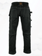 Work Trousers khaki-Builder trousers-multi pocket work trousers-back side image-black