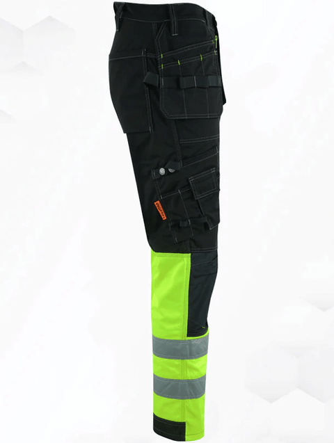 WrightFits Flash Pro Work Trousers-hi vis trousers-yellow work trousers