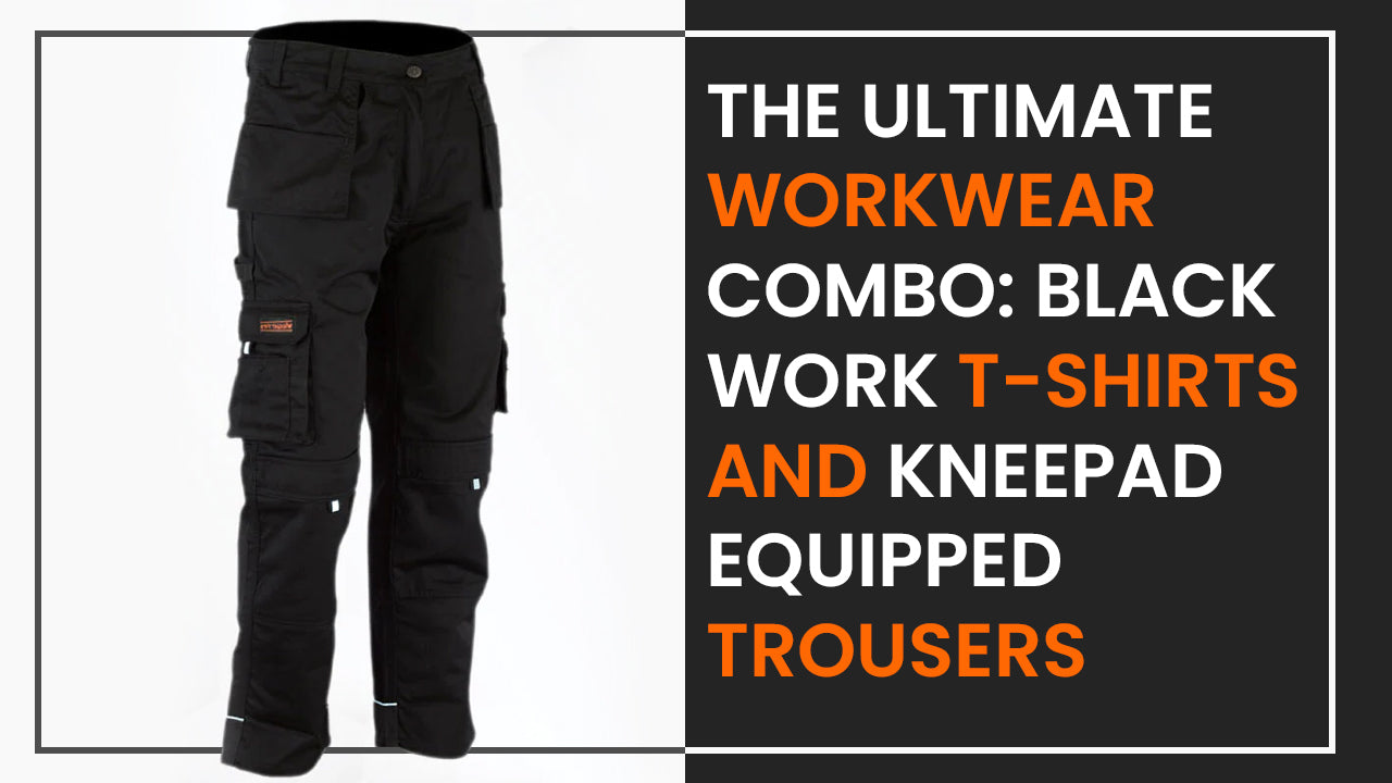 The Ultimate Workwear Combo: Black Work T-Shirts And Kneepad-Equipped Trousers