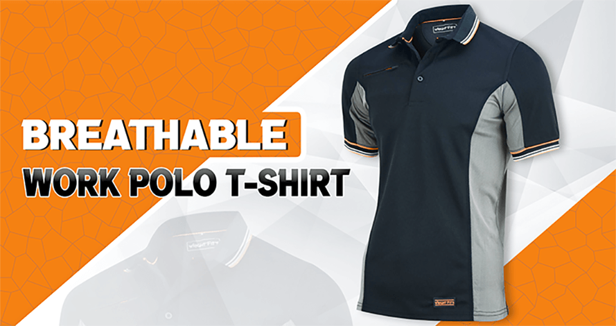 Essential 2-Tone Men Work Polo T Shirt by WrightFits