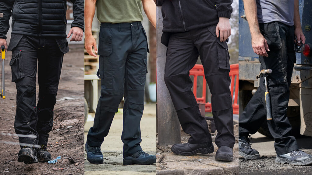 WrightFits Black Heavy-Duty Work Trousers