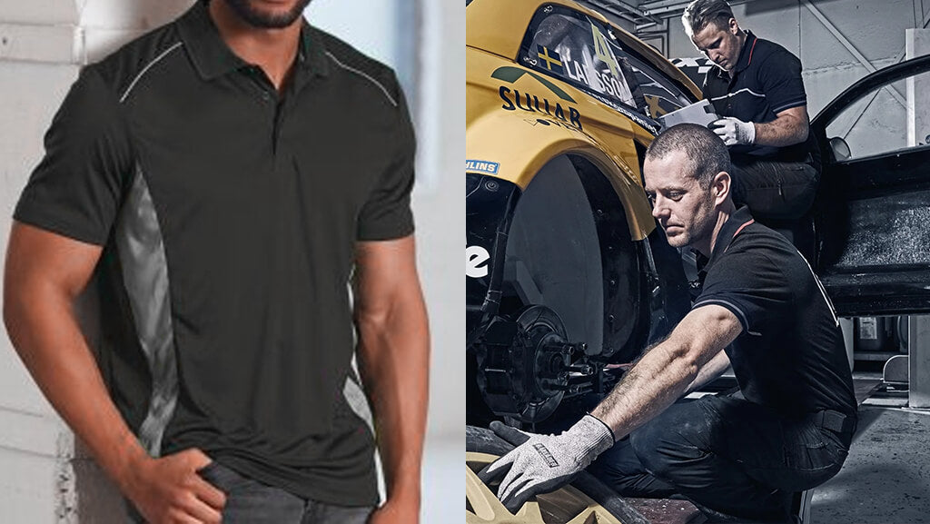 Breathable Mens Polo Work T-Shirts - Workwear