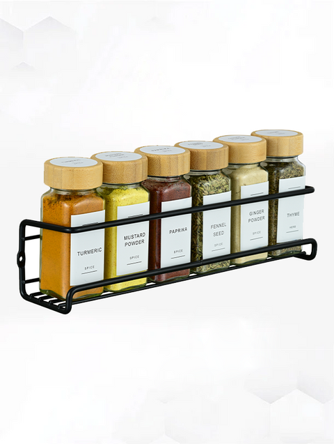 ToughHub 12 Pcs Glass Spice Jars with Bamboo Lids – For Herbs & Kitchen Organizer