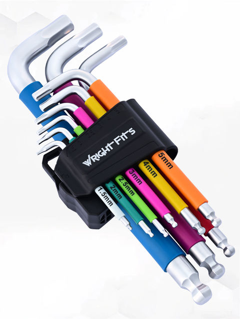 WrightFits Allen Key Set | 9 Pieces Diamond Cut Metric Hex Key Set | PE