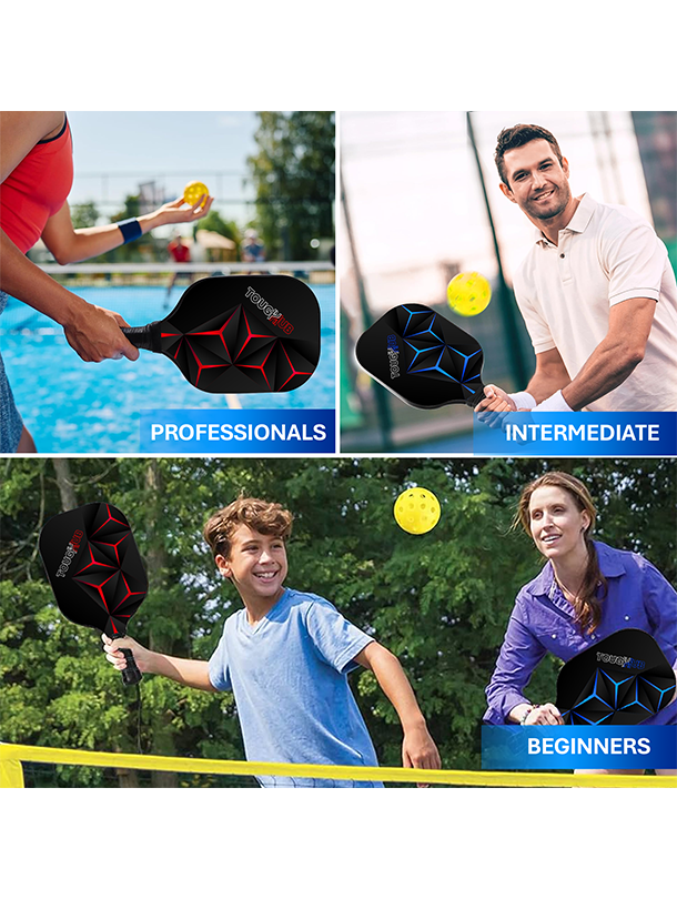 Pickleball Paddle Deal – 4 Paddles, 4 Balls & 2 Carry Bags
