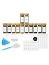 ToughHub 12 Pcs Glass Spice Jars with Bamboo Lids – For Herbs & Kitchen Organizer