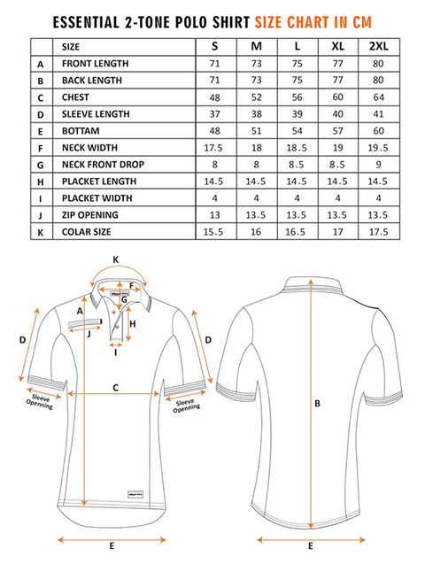 WrightFits Essential 2-Tone Men Work Polo T Shirt - EBG