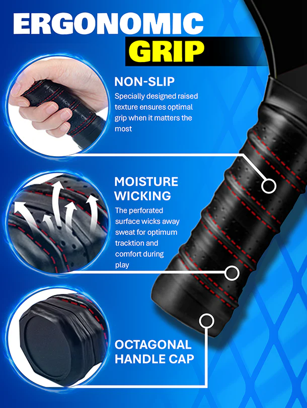 Pickleball Paddle Deal – 4 Paddles, 4 Balls & 2 Carry Bags