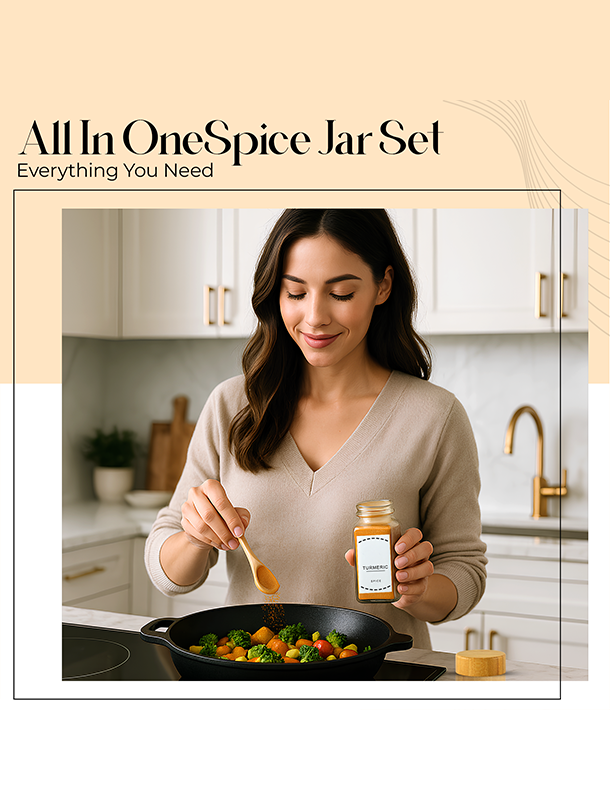 ToughHub 12 Pcs Glass Spice Jars with Bamboo Lids – For Herbs & Kitchen Organizer