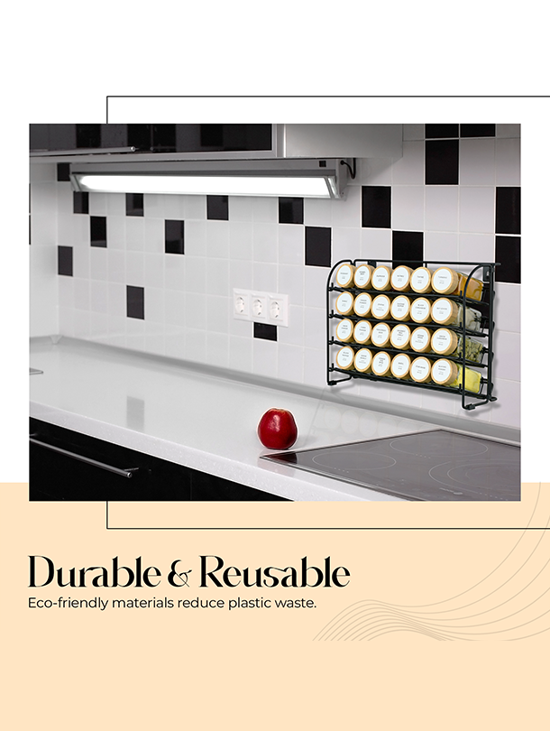 ToughHub 12 Pcs Glass Spice Jars with Bamboo Lids – For Herbs & Kitchen Organizer