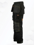 Cargo Holster Work Trousers-Black Color-side image