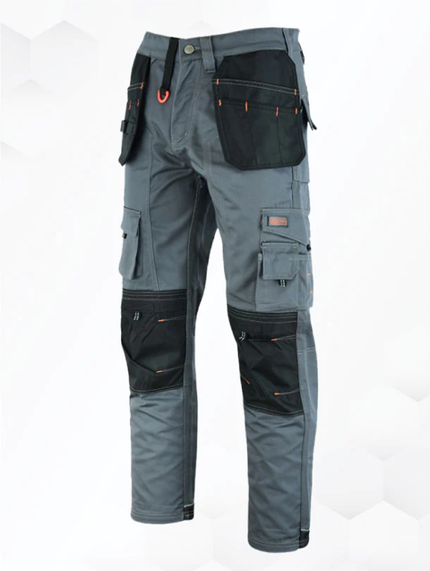 Cargo Holster Work Trousers-Grey Color