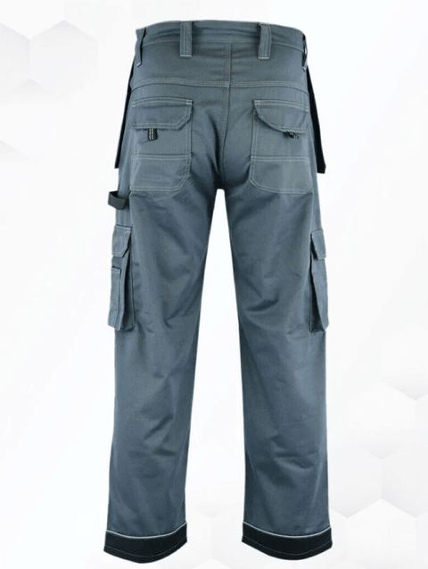 Pro 11 work trousers-Grey trousers-back side image