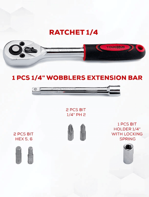 ToughHub tools-hand toolkit-socket set-bits size