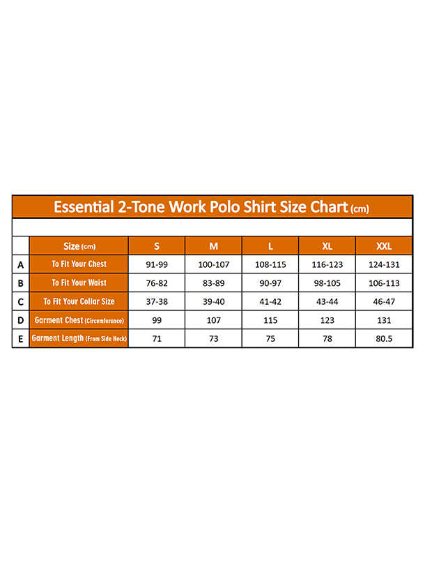 WrightFits Essential 2-Tone Men Work Polo T Shirt - EBG