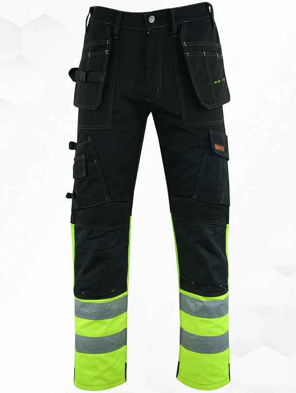 WrightFits Flash Pro Hi-Vis Work Trousers | Mens Workwear