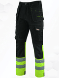 WrightFits Flash Pro Work Trousers-Yellow hi vis trousers