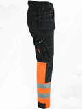 WrightFits Flash Pro Work Trousers-hi vis trousers-side image-muliti pocket trousers