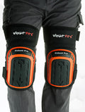 WrightFits knee pads-knee pads with strap-roofers knee pads-large knee pads-men wearing knee pads