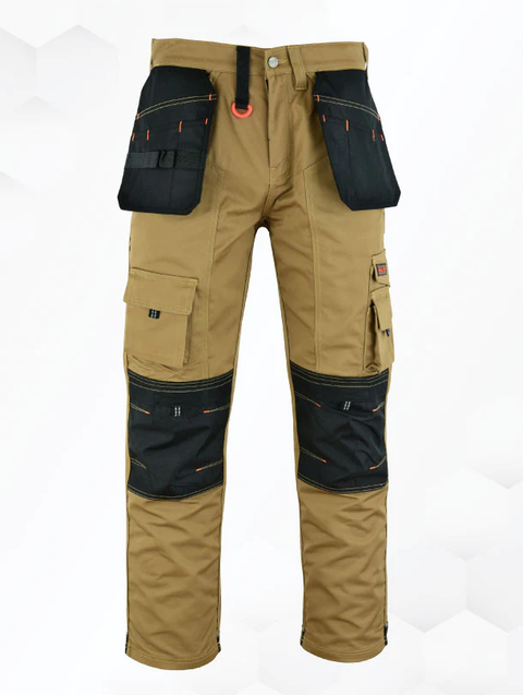 cargo holster trousers work trousers-Khaki Color work trousers
