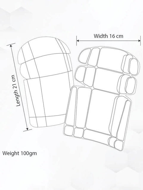 knee pads-knee-worker knee pads-knee pads Inserts-Dimensions-size image