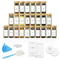 ToughHub 24 Pcs Glass Spice Jars with Bamboo Lids – For Herbs & Kitchen Organizer