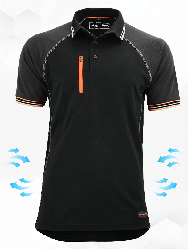 wrightFits men work t shirts-work polo shirts-work t shirts-black core active t-shirt