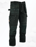 side image - Work Trousers black- Builder trousers - multi pocket work trousers - pro builder work trousers - mens trousers work