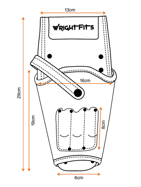 tool belts-tool pouch-genuine leather belt-tool belt pouch-Drill holster-Dimension size image