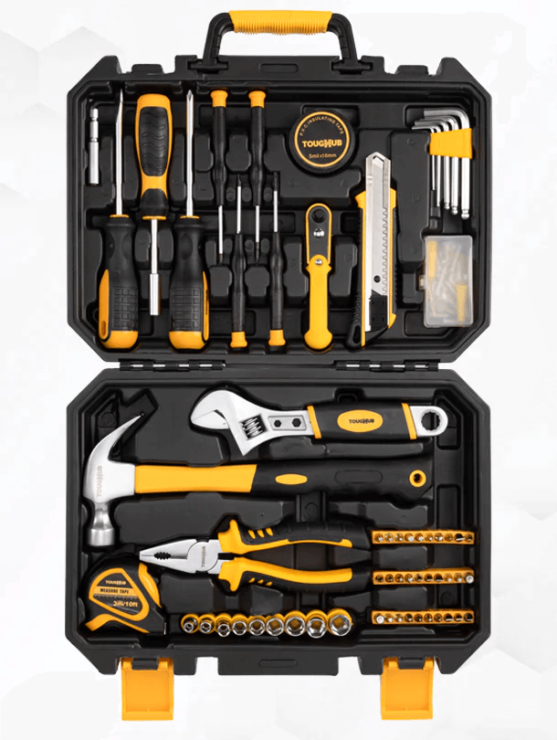 tools-hand toolkit-wrench-allen key-hex key-screwdriver set-socket set-100 pcs toolkit