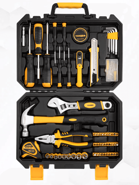 tools-hand toolkit-wrench-allen key-hex key-screwdriver set-socket set-100 pcs toolkit