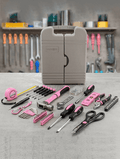 tools-hand toolkit-wrench-allen key-hex key-screwdriver set-socket set-56 pcs pink toolkit