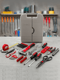 tools-hand toolkit-wrench-allen key-hex key-screw driver set-socket set-red and grey toolkit