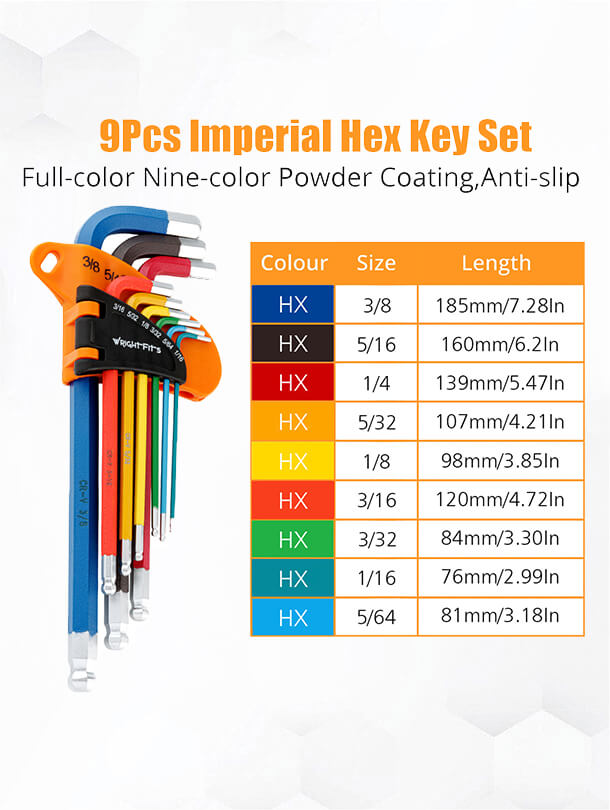 Hex key sizes discount
