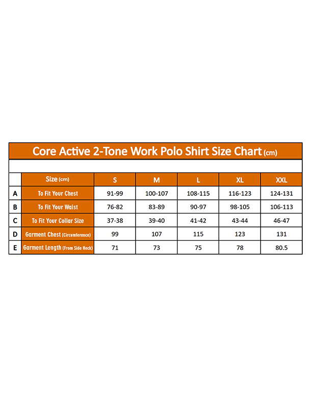 WrightFits Core-Active 2-Tone Men Work Polo T Shirt -CA