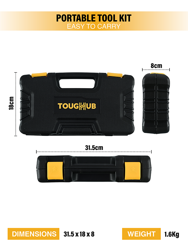 ToughHub 134 Pcs All-Purpose Hand Tool Kit