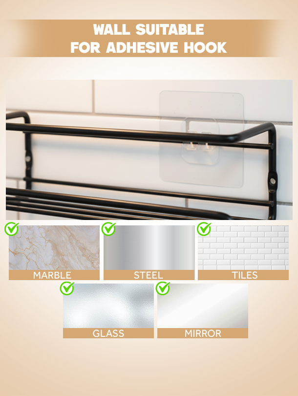 ToughHub 4 Tier Wall Mounted Spice Rack Organiser  - Spice Jar Storage Shelf