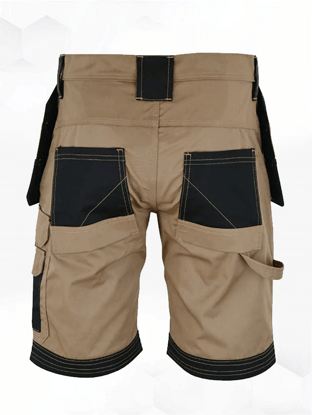 work shorts-khaki shorts-back side image