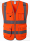 JKSafety High Visibility Zipper Front Safety Vest with Reflective Strips
