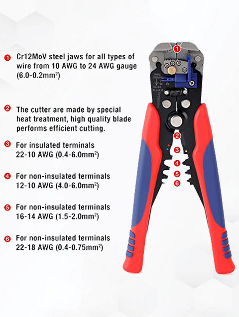 Information - WORKPRO Automatic Wire Stripper Plier - Wire Stripping Tool.
