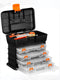 Utility Tool Box Storage Organizer Case with 4 Drawers & Adjustable Dividers