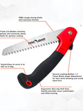Detail - Folding Hand Saw, Camping/Pruning Saw with Rugged 7" Professional Folding Saw